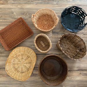 Wicker Basket Wall Set #12